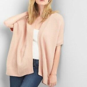 XS/S  - Gap Wool Open-Front Cardigan in Chalk Pink